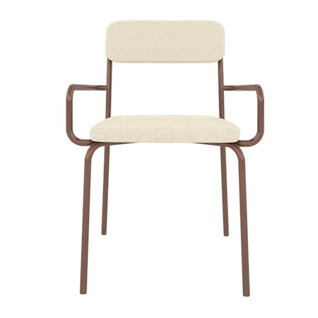 Manhattan Comfort Whythe Dining Chair in Natural Linen & Corten DC-2PZ-111
